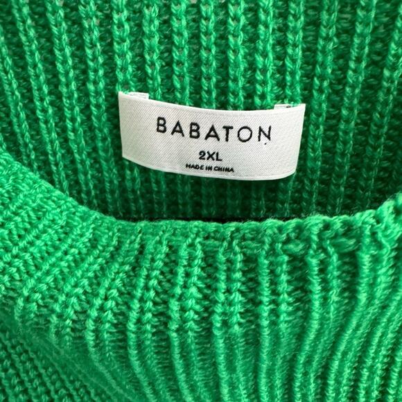 Aritzia Babaton Hazlitt Merino Wool Shoulder Pad Green Sweater Vest NWOT - Picture 3 of 11